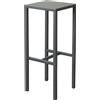 Milani Home - sgabello alto da bar in metallo antracite, 30 x 30 cm h 75 cm, per bancone e dehor