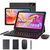 Extralink Tablet Extralink CP31 con 4 GB di RAM + 128 GB, colore arancione, con tastiera, mouse e stilo