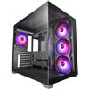Mars Gaming Mcv5 Teglia per PC ATX Vetro temperato panoramico 4 ventole ARGB da 120 mm, colore nero