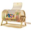 VEVOR Cestello per lotteria VEVOR, 295 x Ø 167 mm, cestello con capacità di 2500 biglietti o 100 palline da lotteria, cestello per estrazioni con manovella e supporto triangolare, per eventi e feste, color oro