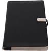 Fockety Quaderno in Pelle con Fodera A5, Organizer Personale, Agenda Ricaricabile da 10,6 * 8,2 in 160 Pagine con Caricabatterie e Calcolatrice 3 in 1 Integrati, Carta Spessa 100 GSM