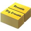LLPT Etichette magnetiche cancellabili a secco 50 pezzi Adesivi magnetici scrivibili vuoti, riutilizzabili per scrivania, fai da te, lavagna, colore giallo 2.5 cm x 10 cm