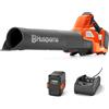 Husqvarna Set soffiatore a batteria da 230iB - batteria da 36 V e caricatore inclusi, forte flusso d'aria, modalità boost e tempesta, soffiatore da giardino leggero e silenzioso