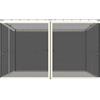 Outsunny Zanzariera per Gazebo, Tende Zanzariera di Ricambio Universale con Cerniere, 335x207cm, Nero e Beige