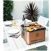 Linea Vz S.r.l Barbecue Grill Happy Portatile Innovativo Funzionamento a Pellet salvaspazio - Rosso