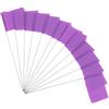 CLISPEED Bandiere da Giardino Viola 50 Pezzi per Marcatura Prato e Percorso, Piccole Bandierine Resistenti per Segnalazione e Accessori Giardino Esterni