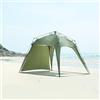 pro.tec Gazebo pop-up con Illuminazione a LED Tenda per Feste Eventi all'Aperto Copertura Idrorepellente Parete Rimovibile 250 x 250 x 190 cm Verde