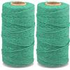 G2PLUS 200m Spago Verde: 2mm Cordoncino in Cotone,Cordoncino Natalizio per Regalo Decorazioni,Fai-da-Te,Baker Twine Artigianale,Imballaggio Regalo