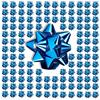Relaxdays Fiocchi Regalo Decorativi, Set da 200 Fiocchetti Autoadesivi per Pacco Natale e Compleanno, LxP: 5x5 cm, Blu