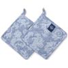 Encasa XO Presine Da Cucina | Supporti in Cotone per Utensili Caldi da Microonde | 21 cm | Resistenti al Calore, Imbottite, Con Anello per Appendere | Per Cucinare e Cuocere | Set of 2 | Blu