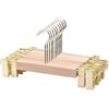 ZESLIV grucce appendiabiti, Set di 10, Grucce per Completi in Legno, Grucce per Pantaloni e Gonne, Grucce Appendiabiti Salvaspazio, 32cm*1,2cm