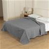 IlGruppone Copriletto Trapuntato Matrimoniale 250x250 cm Effetto Stropicciato, Trapunta Leggera con Imbottitura in Microfibra Anallergica 100 g/m², Moderno per Mezza Stagione (Grigio - Effetto Stropicciato)