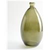 THE GLASS COMPANY Vaso di vetro riciclato con design semplice - Vaso di vetro fatto a mano Decorazione domestica in stile mediterraneo (Verde Oliva)