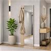 Linea Azzurra Specchio da Parete con Attaccapanni in Legno Nobilitato Melaminico Specchio Bagno, Camera da Letto, Soggiorno, Ingresso Moderno ed Elegante Specchiera di 182x50 cm Made in Italy