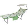 Carillo Telo Coprilettino Mare Coralli in Microfibra con Tasche e Elastici R117 Verde