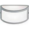 GLOUPIE Applique Da Esterno A Parete Oasis Argento, IP44 Potenza 60 W, L 24,9 x P 12 x H 13 Cm, Attacco Per Lampadina E27