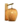 XHJL Lampada da Parete in Rattan Applique Paralume in bambù Fatto a Mano Applique da Parete industriali Illuminazione per Interni in Vimini per Soggiorno Camera da Letto Bar Cafe Sala da Pranzo