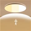 LEZOE Plafoniera LED con sensore di movimento, 15W 2050lm 136(lm/W) Lampada da soffitto dimmerabile regolabile 3000K/4000K/6500K Ideale per bagno, garage, scale, cantina, corridoio, balcone Ø25cm