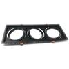 OISE ART STORE Trade Shop - Portafaretti Incasso Triplo per Faretto Ar111 Rettangolare Orientabile P-ar111-3 Nero