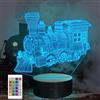 CooPark locomotiva 3d lampada led USB night light decorazione della casa 16 cambio colore con telecomando da tavolo accanto a lampada per baby kids friend