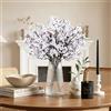 Fairblo 8 Pezzi Fiori Finti per Decorazioni Bianchi Gipsofili Artificiali Nebbiolina Finta Gypsophila Rami Bouquet di Gypsophila Finti in Seta per Matrimonio Fai da Te Casa Floreale Decorazione