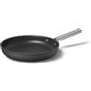 Smeg, Padella Antiaderente CKFF2401BLM, Diametro 24 cm, Manico Ergonomico in Acciaio Inossidabile, Per Tutti i Piani Cottura, Fino a 250° in Forno, Capacità 1,9L, Nero