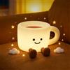 Gemmac Luce Notturna Silicone Caffè-Tazza con Sensore Tattile 3 Dimmerabile 7 Multicolori Funzione LED Timer 30 Minuti Luce Notte Portatile Porta Cellulare Deco Camere Regali per Amici e Familiari