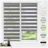 HOMEDEMO Tende a rullo per interni Doppio Strato Senza Foratura, 50L x 230A cm, (Tessuto 50cm), Antracite, tenda a rullo oscurante, veneziane da interno Giorno e Notte, per Porte e Finestre
