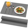 BLESWIN Tappetino Drenante in Silicone Con Scanalature, 30 X 40 cm, Facile Da Pulire, Versatile Nell'Uso Come Tappetino Drenante Per Piani Di Lavoro in Cucina, Lavelli O Ripiani Del Frigorifero (Grigio)