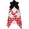 CARTOON Poncho Mare Bambina Minnie Disney 70x140 cm Mantella con Cappuccio in Microfibra 240 gsm Asciugamano Assorbente e Asciugatura Rapida Accappatoio Bambina per Spiaggia e Piscina