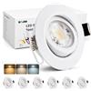 Bojim Faretti da Incasso LED 230V Dimmerabili IP44 Bianco | Faretto a LED Foro da 68mm - 80mm, 7W, Luce Calda / Neutra / Fredda, per Bagno Cucina e Soggiorno, 6 Pezzi