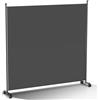 Peviasot Biombo pieghevole in 1 pezzo, paravento in metallo e poliestere, adattamento flessibile, protezione visiva, interno 187 x 181 cm, antracite