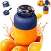 Generic Spremiagrumi elettrico portatile senza fili, 1300 ml, grande capacità, 38 lame, frullatore personale per frullati, ricaricabile tramite USB, con doppio coperchio, bottiglia compatta da viaggio per