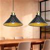 Maxled, Light is Led! Lampada Sospensione Industriale 2 Pezzi Vintage Nera In Ferro Portalampada In Metallo Lampadario E27 Lampada Sospensione Retrò Cucina per Ristorante Bar Balcone Corridoio Ø24cm