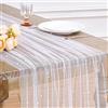 GXAHSOL Runner da Tavola in Tulle con Perle, Bianco Perla Garza, Decorazione Trasparente a Rete Bianca per Festa di Compleanno, Elegante Tessuto per Matrimonio e Sposa, 72 x 300 cm