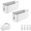 Kongming Cesto portaoggetti da comodino sospeso con 2 ganci rimovibili, Scatola portaoggetti da comodino, Tasca portaoggetti letto plastica per fasciatoio, letto a castello, dormitorio (2 pezzi)