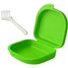 Jdacla 1 x scatola per stecca dentale + 1 x mini set regalo, scatola per ortodonzia ventilata in PP di qualità, scatola per Invisalign/scatola per apparecchi dentali di colore verde
