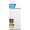Midea MERT210FGE01 Frigo-congelatori doppia porta 204 L, Congelatore da Montare in Alto, 176kWh/annum, controllo della temperatura regolabile, Luce LED, Bianco