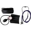 Tiga-Med Sfigmomanometro 1 del tubo superiore del braccio + Stetoscopio RAPPAPORT/Stetoscopio a doppia testa blu scuro 1 pezzi (= 1 Set di 2 articoli)