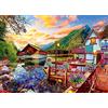 HUADADA Puzzle di 1000 pezzi Impossibile - Gioco di indirizzi per tutta la famiglia con canoa colorata, gioco di ponte e decorazione della casa
