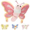 MorisMos Gigante Farfalla Teddy Giocattolo Morbido, 80cm Mamma Con 3 Cuddly Bambino All'Interno, Animale In Peluche Di Rilievo, Regali Per Bambini Ragazze Ragazzi Deco Festa Di Compleanno