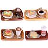 KARLOR Set di 18 mini bevande per cibo con vassoio, cucchiaio, in miniatura, per caffè, toast dolce, pane, panino, mini cibo, casa delle bambole, decorazione per la sala da pranzo, colazione, tè