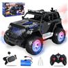 PATEMZON Macchina Telecomandata per Bambini, 2,4GHz Auto RC, Fuoristrada Telecomandato, SUV Telecomandato con Luce, Nebbia Spray, Suono, 2 Batterie 60Min, Regalo per Ragazzi Ragazze 6-16 Anni