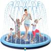 BUOAZR Tappetino Spruzzi per Bambini e Cani, 170CM Tappetino da Gioco Splash Ispessito Tappetino per Irrigatore ad Acqua Antiscivolo Giochi Acquatici Gonfiabili per Ragazzi Ragazze Estate Giocare