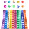 HAXIHA 100 Pezzi Dadi Impostato Traslucidi Colorati,6 Facce Dadi da Gioco,per Giocare ai Giochi da Tavolo per Giochi e feste,16mm Dadi da Gioco,Arrotondati 10 Colori