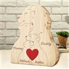 Drawelry Puzzle Personalizzato in Legno Famiglia Festa Della Mamma, Puzzle Legno Famiglia Animali con 2-9 nomi, Compleanno Natale Anniversario Decorazioni Casa (leone-a)