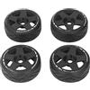 Drfeify Ruote 1/8 GT RC, 4 Ruote RC su Strada con Adattatore da 17 Mm Pneumatici Sostitutivi RC per Auto da Corsa 1/8 RC su Strada (Black)
