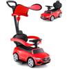 SOARS Macchina Cavalcabile per Bambini con Licenza Mercedes-Benz 3 in 1, Capote Regolabile, Guida Realistica con Volante e Clacson, Capacità di Carico 25 KG, per Bambine e Bambini 1-3 Anni (Rosso)