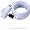 BBB Lucchetto bici QuickSafe Coil Bianco 8x1500 mm