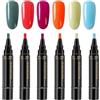 Generico Set Di Smalti Per Unghie In Gel, Penne Artistiche Pers Smalto, Kit Di Arte Dello Smalto Per Unghie Ad Asciugatura Rapida A 6 Colori, Per Una Manicure Professionale